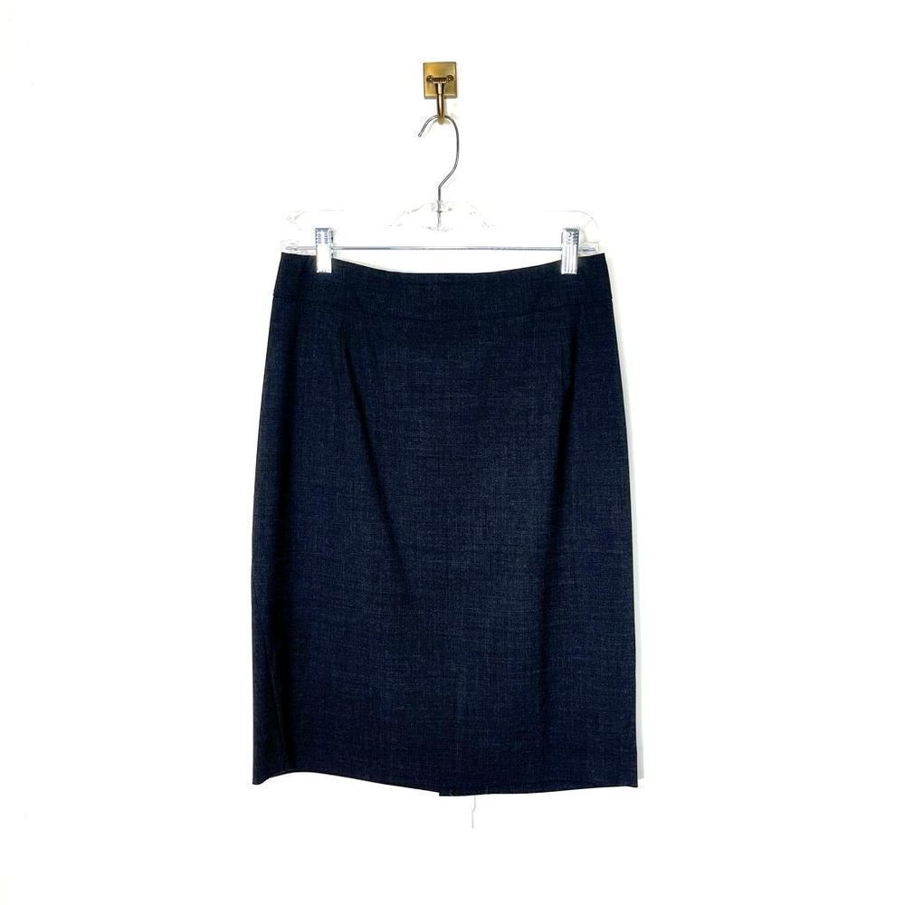 Theory Joanie Sevonia Stretch Wool Pencil Skirt GREY Size 6